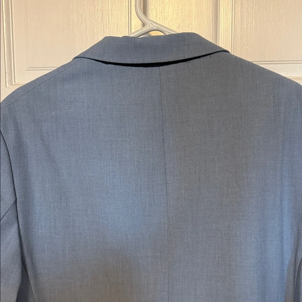 Zara Baby Blue Men's Blazer - Modern Two-Button Tailoring